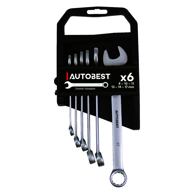 CLE MIXTE JEU DE 6 CHROME VANADIUM SUR SUPPORT