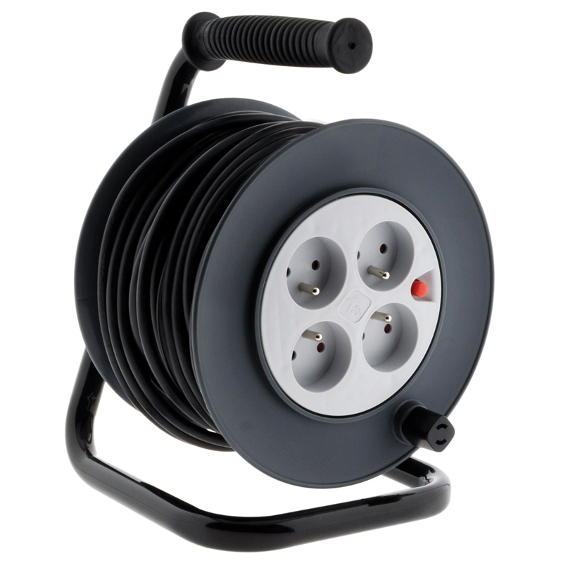 ENROULEUR HO5VV-F 4 PRISES 3G1,5 25 M + COUPE-CIRCUIT