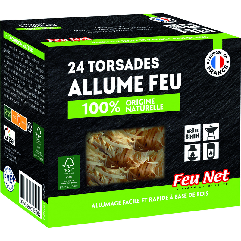 TORSADES ALLUME FEU LOT DE 24