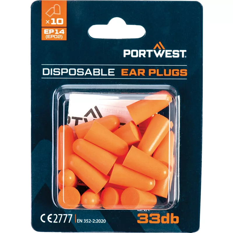 BOUCHONS D&rsquo;OREILLE MOUSSE PU (10 PAIRES)